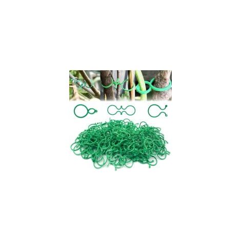 200 Stück Gartenclips, Pflanzenstützclips, wiederverwendbare Kunststoff-Pflanzenclips, Tomatenclips, für Kletterpflanzen (4 x 2,7 cm) - Crezuo
