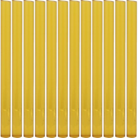 12 Bâtonnets de colle thermofusible professionnelle jaune pour extensions capillaires et perruques, outil de coiffure (1/5)