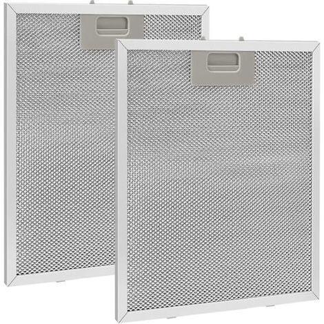 2 pièces Filtre à Graisse Métallique pour Hotte Aspirante 320x260mm,Filtre en Maille Accessoire Hotte Aspirante pour Hottes de Cuisine - Argent (1/5)