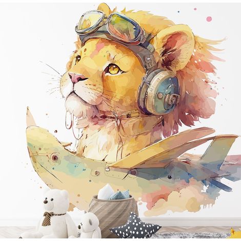 Papier peint panoramique Enfants - Lion - 195 cm x 188 cm (1/4)