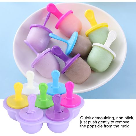 Moules à glace réutilisables en silicone pour la maison, outil de moulage pour la fabrication maison, accessoires de cuisine, violet (1/5)