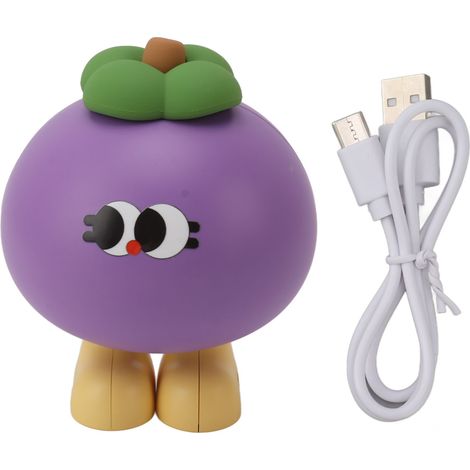 Ortviai Veilleuse en Silicone en Forme de Fruit (Mangoustan) – Rechargeable USB-C, 3 Niveaux de Luminosité, Interrupteur Tactile (1/5)