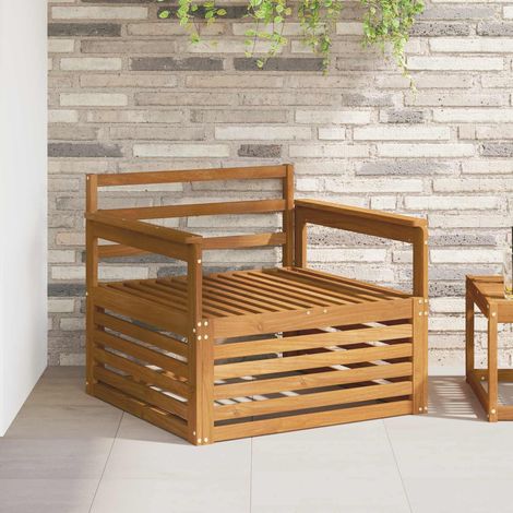 Canapé de jardin en bois d'acacia massif naturel - Canapé d'extérieur modulable 2 pièces - PANGIVO (1/5)