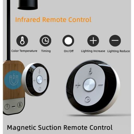 1 Lampe de chevet LED, rechargeable USB-C, magnétique, 5 températures de couleur, pour lecture et étude (1/4)