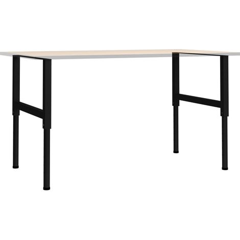 Cadres d'établi réglables 2 pcs Métal 85x(69-95,5) cm Noir