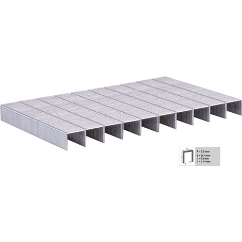 Heftklammern 10 mm für Elektrotacker - Universal - 1000 Stück