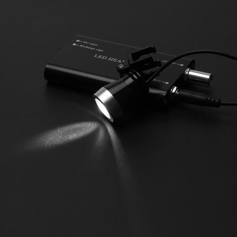 tragbare, wiederaufladbare LED-Zahnarztleuchte (110–240 V) mit EU-Stecker, schwarz (1/5)