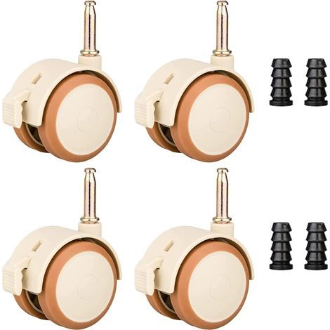 CCYKXA Children's Furniture Casters, 4 Pieces Baby Bed Casters Swivel Casters Crib Casters, for Cribs, Strollers, Chairs