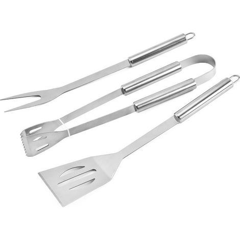 3 Pièces/Ensemble BBQ Fourchette Spatule Ustensiles De Barbecue Camping Ustensiles De Cuisson Ensemble D'Outils De Camping Ensemble D'Ustensiles De Cuisine Barbecue en Plein Air (1/5)