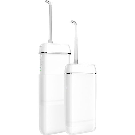 Hydropulseur Baining blanc portable, pompe à membrane IPX7, batterie 1000-1200 mAh, autonomie 15 jours, réservoir 300 ml pour adultes (1/5)