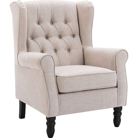 SMARTUE Sillón de diseño minimalista, combina comodidad y estilo para un ambiente moderno, color Beige