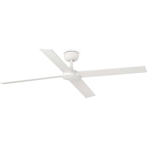 DC Ceiling Fan Rudder L-4 White with Remote (1/5)