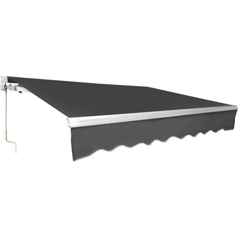 Jopassy Tenda da sole manuale 300 x 250 cm Grigio Tenda da sole per balconi articolata Protezione solare Giardino Terrazza (1/5)