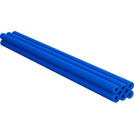 Jumpoo - Set 6 Tubi in Gomma Piuma 80 cm per Trampolini o per lavori di Bricolage Protezione Sicurezza Blu