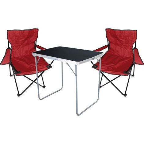 3-tlg Campingsessel rot + Campingtisch-MMC330871B+2xMPO2455 (1/5)