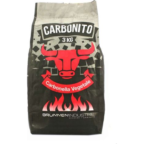 Brunnen Industrie carbone vegetale Carbonito 3 kg per  barbecue brace e grill
