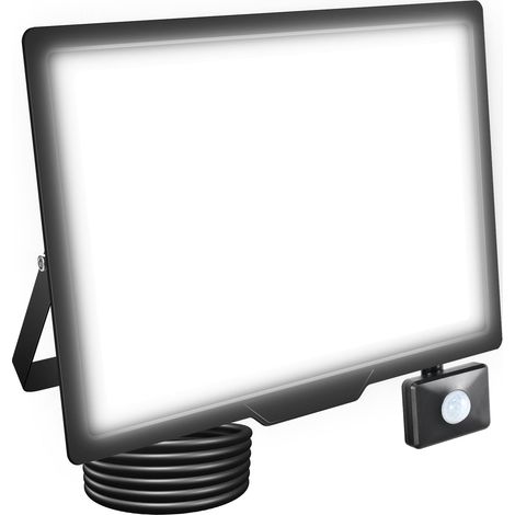200W Projecteur Led Extérieur Détecteur Mouvement, Sans Prise 20000LM 6000K Blanc Froid, Spot Led Extérieur avec Détecteur, Etanche Éclairage de Sécurité pour Jardin Patio Garage Terrasse (1/5)