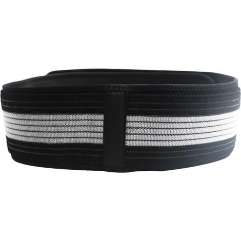 Ceinture de soutien lombaire sacro-iliaque de 140 cm, antidérapante et résistante, certifiée CFR, noire. (1/5)