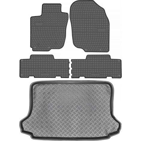 Toyota Rav4 III SUV (2006–2012) – Set: Gummifußmatten + Kofferraummatte