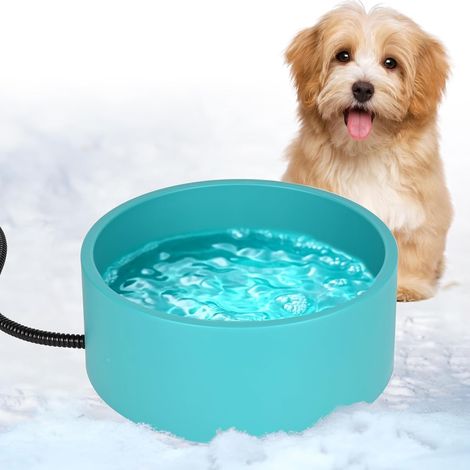 Gamelle chauffante pour chien, bol d'eau chauffant, convient aux chiens, chats, lapins, bol d'eau d'hiver pour animaux de compagnie de 3,2 L
