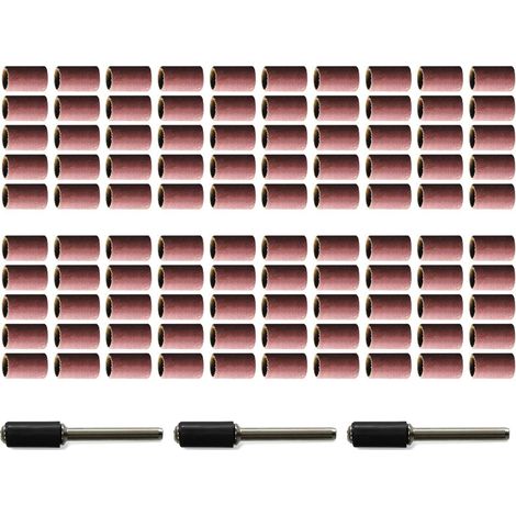 Kit de tambours ponçage grain 103, 3.17 pièces, mandrins sable adaptés à la perceuse ongles, outils abrasifs rotatifs, pièces - (1/5)