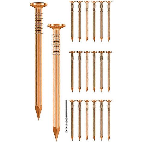 20 pièces cuivre Nails pour Killing Trees Stump Root 3 15 pouces long Pure cuivre Nails Bulk avec Drill Stump Removal (1/5)