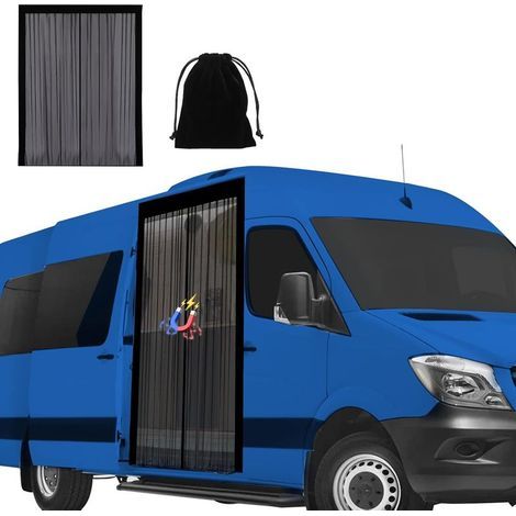 Moustiquaire magnétique, moustiquaire anti-insectes, adaptée pour Mercedes-Benz Vito, moustiquaire boucle magnétique, voiture, camping-car, caravane (150110cm) (1/5)