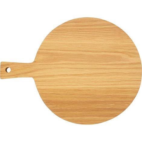 Interiors by Premier Large Oak Wood Paddle Chopping Board, Round Cutting Board for Kitchen, Stylish Natural Wood Chopping Board (1/3)