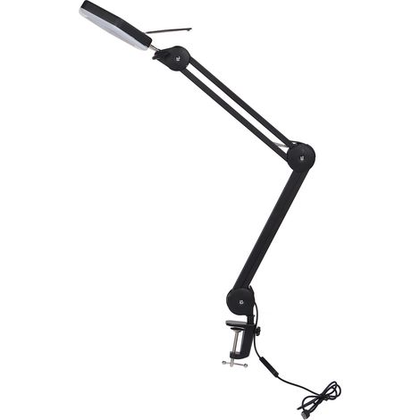 Lampe loupe LED rotative à 3 modes réglables, lampe de bureau à pince avec couvercle (1/5)