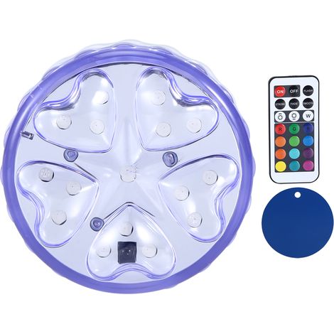 LED 16RGB étanche piscine étang lumière sous marine paysage décor avec télécommande (1/5)