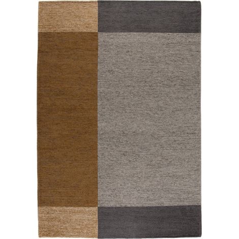 Tapis de Salon Nadia Multicolore Tissé Plat Jacquard Laine et Coton - 155 x 230 cm - PANGIVO (1/3)