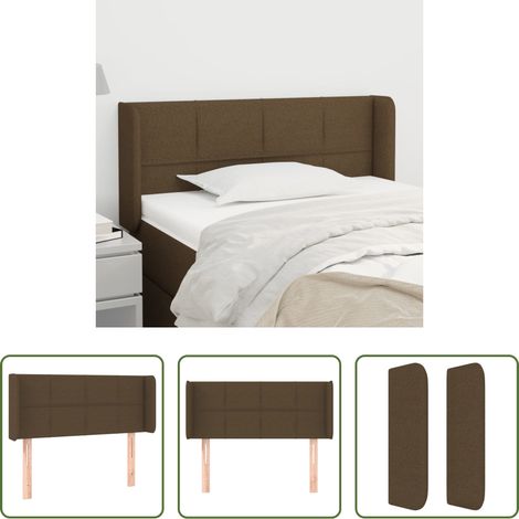 vidaXL Cabecero de tela marrón oscuro 83x16x78/88 cm (1/5)