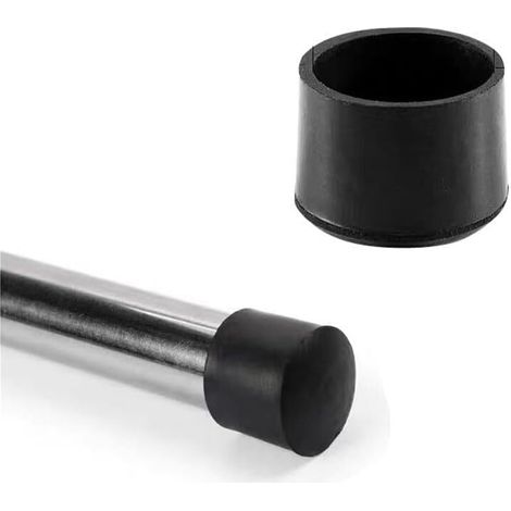 Embouts de pieds chaise en caoutchouc, PVC, noirs, 6-100 mm (1/5)