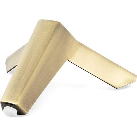 Q&Q pata metálica vector h120 acabado laton cepillad , Acabados disponibles cromo, negro mate, plomo cepillado, latón cepillado, blanco mate.La pata metálica V