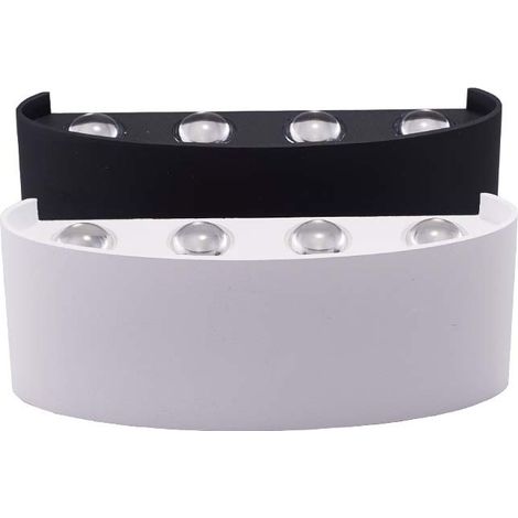 EASYCOMFORT Applique Murale Étanche en Aluminium - 8LED 8W AC85-265V, Lumière Chaude, Simple et Créative (1/2)
