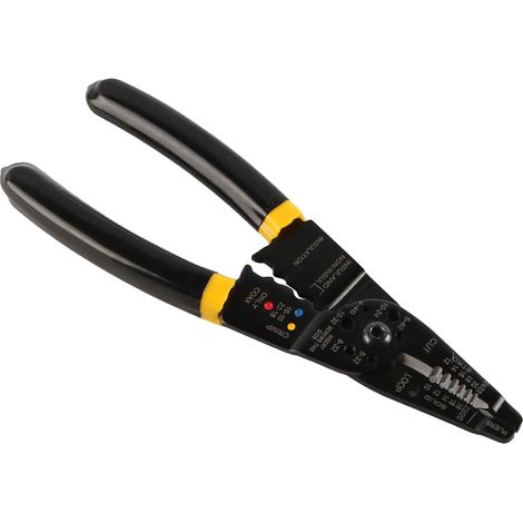 Pince à dénuder les fils en acier à haute teneur en carbone noir Outil multifonctionnel Pince d'électricien avec bec pointu (1/5)