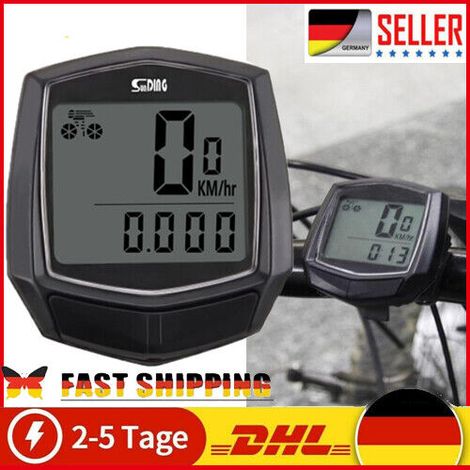 1 Compteur vélo, LCD, vitesse, odomètre, temps, extérieur (1/5)