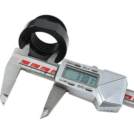 Adattatore per mandrino per tornio per legno da 40 mm a 18 mm/25,4 mm/30 mm/33 mm, convertitore per mandrino filettato in metallo per lavorazione del legno, parti per macchine CNC, nero (da 40 a 33 mm (1/5)
