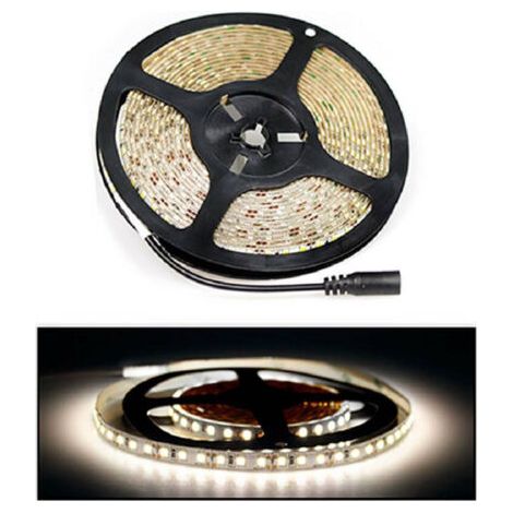 Striscia 600 Led 2835 Strip 5 Metri Bobina Luce Naturale 4000k Waterproof Ip55