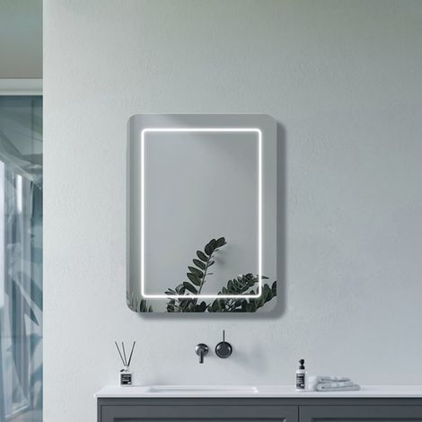 Signature Alexander Front-Lit LED Bathroom Mirror with Demister Pad 800mm H x 600mm W (1/4)