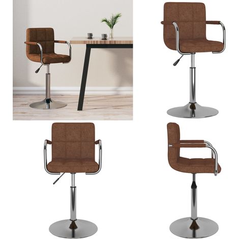 vidaXL Tabouret de bar Marron Tissu (1/5)