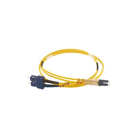 jarretière optique - duplex - lc/sc - catégorie os2 - 9/125 µm - 1 mètre - gigamédia d3mclc1m