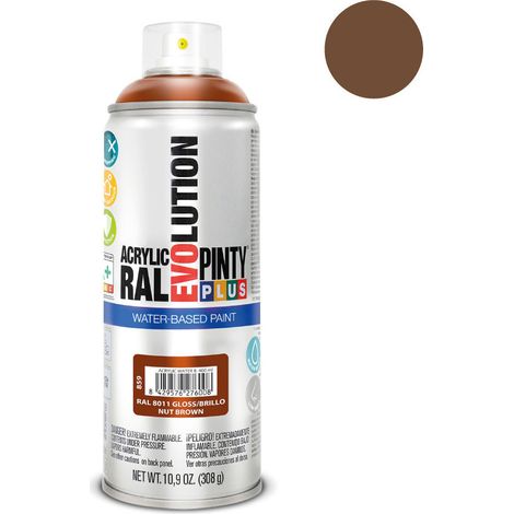 Peinture à base d'eau PintyPlus Evolution - RAL 8011 Brun noyer chaud 520cc (1/3)