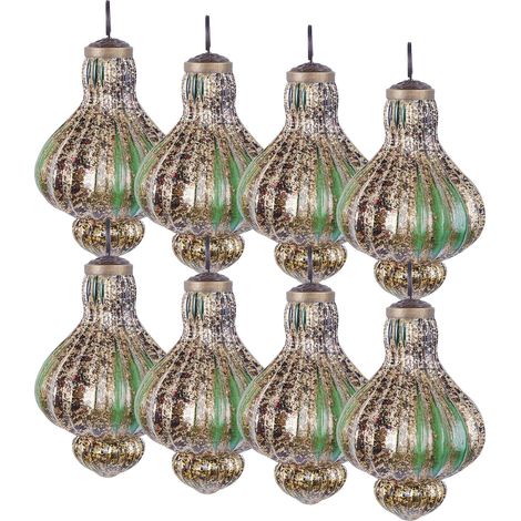 Weihnachtskugel 8er Set BRILLANT Glas Grün