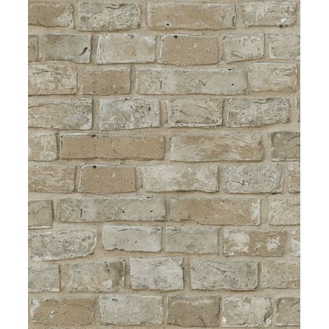papier peint brique sable beige - Sanders & Sanders (1/2)
