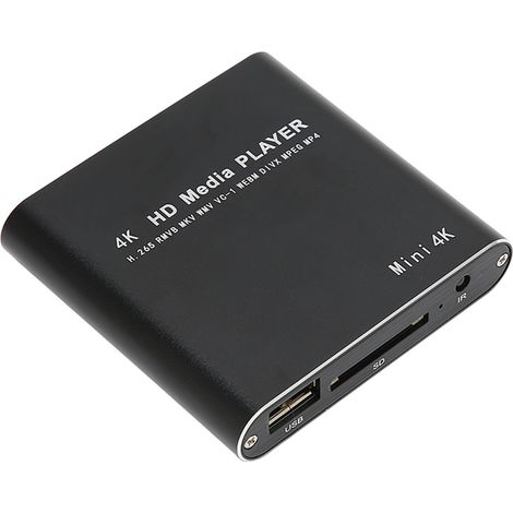 Lecteur Multimédia Mini 4K avec Ports USB et Cartes pour Streaming Haute Définition - Alimentation 100‑240V EU (1/5)