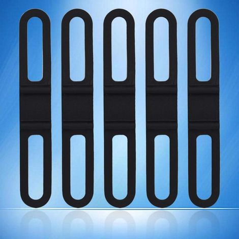 5 pièces Bande de Silicone de vélo, Sangle en Caoutchouc élastique Cravate Support de Lampe de Poche Bandage vélo vélo Guidon Support de Montage (1/5)