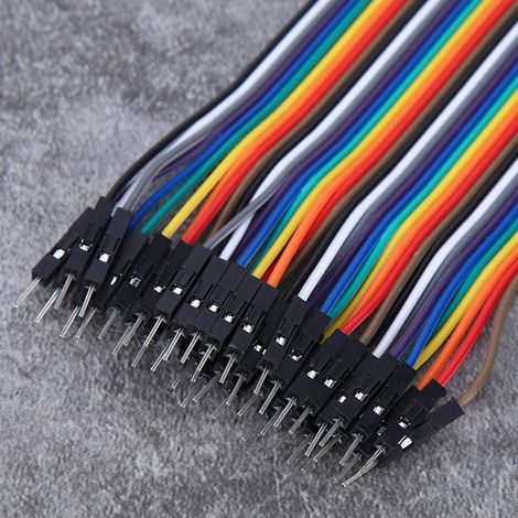 Connecteurs de fils DuPont mâle-femelle, 2,54 mm de large, 40 pièces, 20 cm. (1/5)
