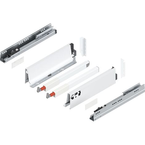 Blum Tandembox antaro C-Reling Schubladenschienen-Set  1 Paar, 30kg 300mm  Vollauszug Blumotion, seidenweiß