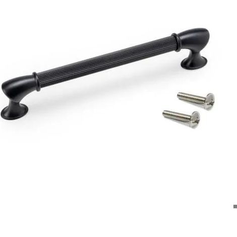 Emuca Lot von 20 Möbelgriffe Suez, L184mm, 160mm Achsenabstand, Aluminium, Schwarz lackiert (1/3)